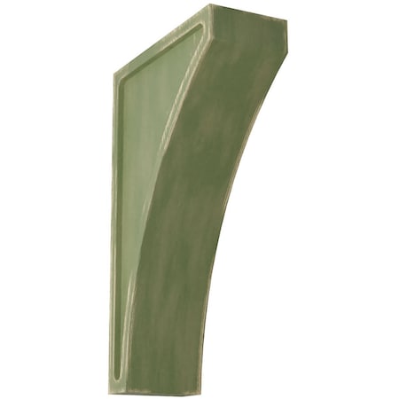 Ekena Millwork 3"W x 7 1/2"D x 12"H Extra Large Lawson Wood Vintage Decor Corbel, Restoration Green CORWD03X07X12LWGR